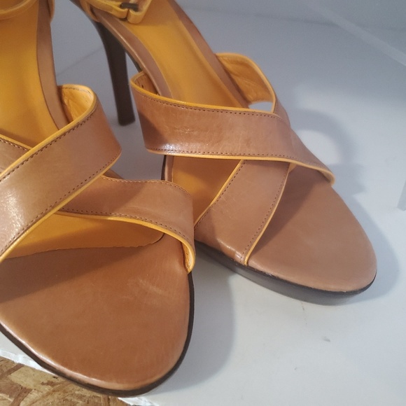 New V.O.Z Loralai Tan/Orange Leather Heel Ankle 9 - Picture 2 of 8